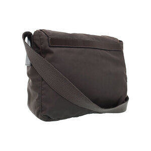 Prada logo messenger Tessuto Crossbody Black triangle plaque bag